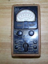 Ohm Meter Wood case Model 100 Electronic Measurement CO - £47.24 GBP
