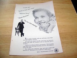 Bell Telephone System ad 1956 - $2.99