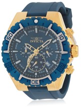 Invicta 22525 Aviator Stainless Steel &amp; Silicone Mens Watch - £92.95 GBP