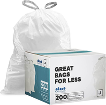 Trash Bags 200 Count White Drawstring Garbage Liners 10-10.5 Gall / 38-4... - £45.95 GBP