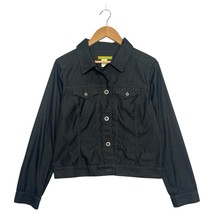 Sigrid Olsen Jacket Womens 4 Black Demin Flap Pocket Western Cowgirl Rodeo - $21.77