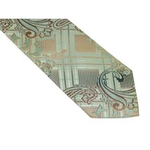 Men's Stacy Adams Tie and Hankie Set Fancy Woven Silky Satin #SAT56 Green image 3