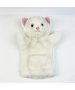 Vintage 1984 Dakin White Striped Pink Ears Cat Plush Hand Puppet Pocket ... - $39.99