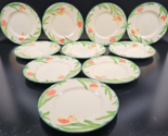10 Franciscan Tulip Salad Plates Set Vintage Red Yellow Floral Dish Engl... - £79.35 GBP