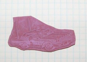 1960's Ford Police car as is   unmounted rubber stamp - £4.71 GBP