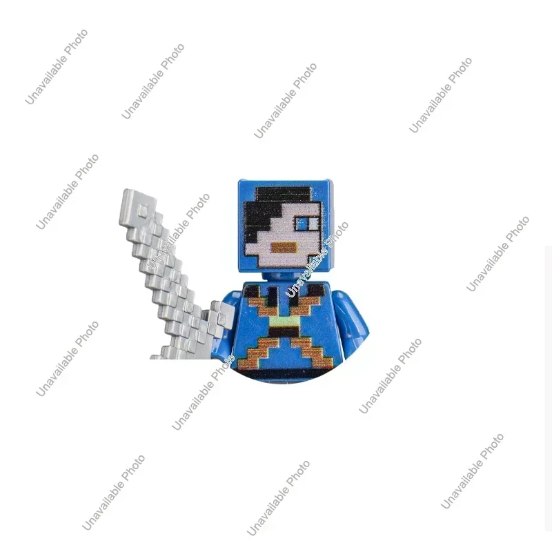 Hot Toys Cartoon Game Steve Pixel Figures My World Building Blocks (Wl18) - $7.00