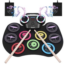 Electronic Drum Set For Kids | Adult, Musical Instrument Drum Practice Pad Kit W - £68.15 GBP