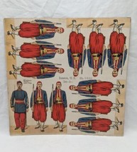 Vintage McLoughlin Bros New York Paper Soldiers Zouave U.S. No. 0201 Set D - $49.50