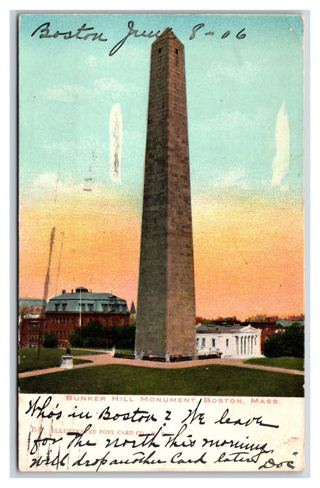 Primary image for Bunker Hill Monument Boston Massachusetts MA UDB Postcard O20