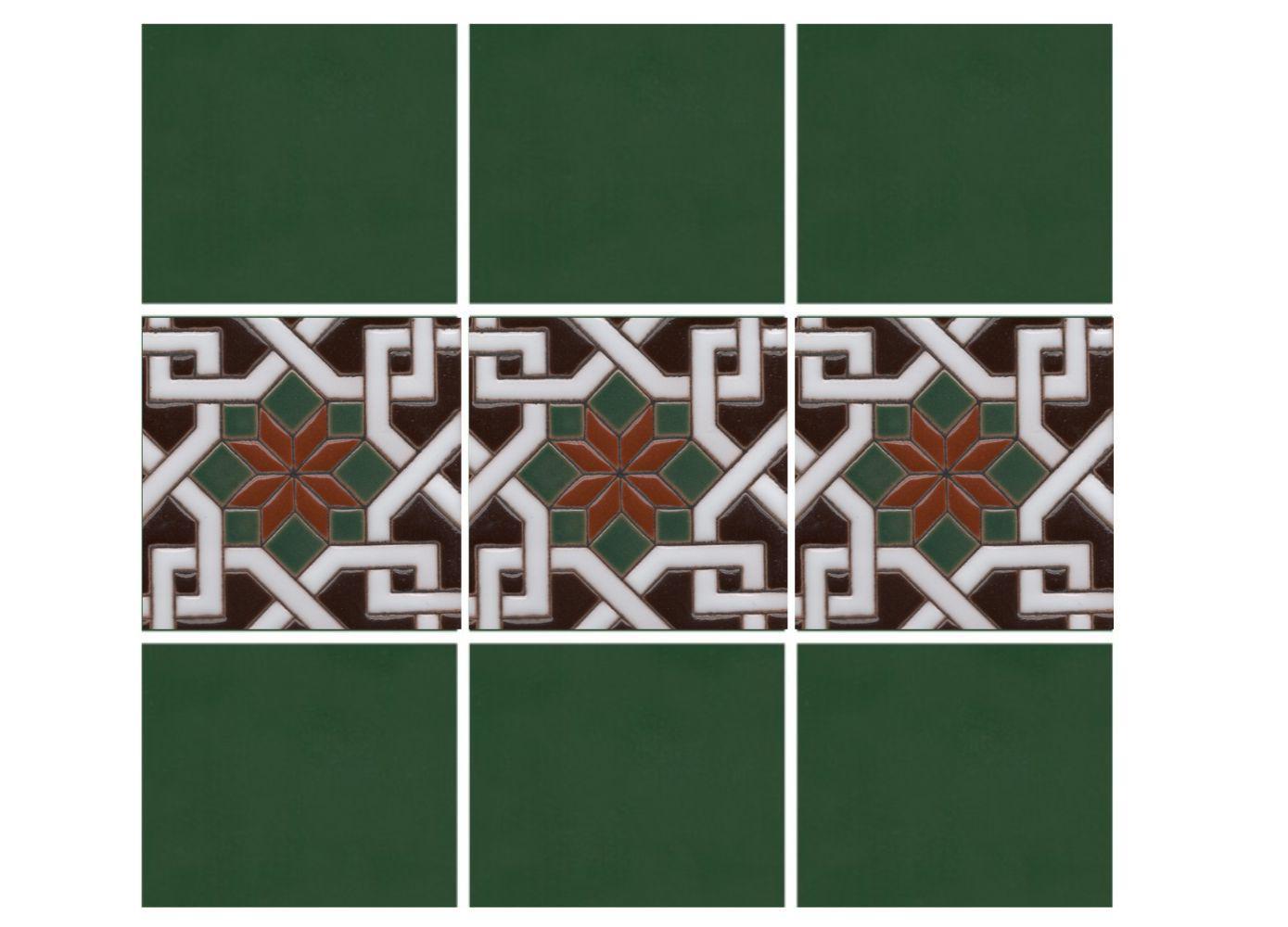 Ceramic High Relief Malibu Tiles Handcrafted - Estrella arbe2 -  (you se... - $189.00