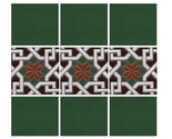 Ceramic High Relief Malibu Tiles Handcrafted - Estrella arbe2 -  (you se... - $189.00