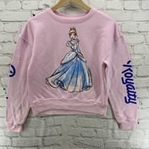 Disney Sweatshirt Womens Sz XS Cinderella Princess Royalty Pink  - £19.12 GBP