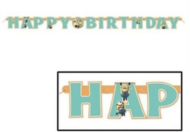 DESPICABLE ME 2 HAPPY BIRTHDAY BANNER ~ Birthday Party Supplies Minions  - $3.95