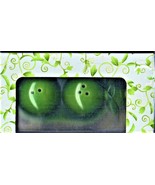 Salt &amp; Pepper Shakers - Two Peas in a Pod Kate Aspen Green with Box and ... - £7.90 GBP
