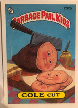 Cole Cut Garbage Pail Kids trading card Vintage 1986 - $2.97