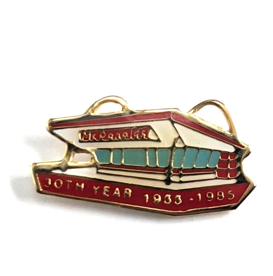 McDonald's 30th Year 1955 1985 Golden Arches Building Crew Enamel Pin Advertise Item image 5