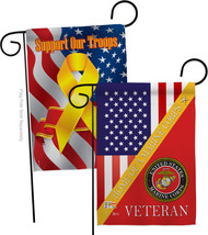 Home of Marine Corps - Impressions Decorative Support Our Troops Garden Flags Pa - £24.29 GBP