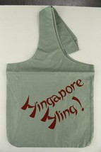 Vintage Nos Canvas Mint Green &amp; Red Singapore Sling Tote Handbag Purse - £19.48 GBP