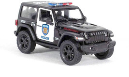 5 Inch - 2018 POLICE Jeep Wrangler Rubicon Soft Top - 1/34 Scale Diecast Model - £13.48 GBP