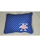 Childs Tooth Fairy Works 9x7 Blue White Polka Dot Pink Rose Pocket Pillo... - £11.71 GBP