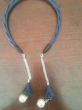 Navy Headband with pearls - £30.49 GBP