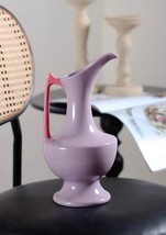 Artisan-Made Medieval Inspired Ceramic Flower Vase - Vibrant Dopamine Glaze - $106.34