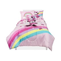 Disney Minnie Mouse Rainbow Stripe 6-Pc. Twin Comforter Set - Multi - £44.20 GBP