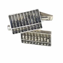 Vintage Cufflinks Moveable Abacus Sterling Silver Hong Kong Men&#39;s Chinese MCM - £43.65 GBP