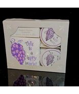 Vtg Pakay Napkin Coaster Ensemble Grape Bunch Party Set USA Gibson Greeting - $30.91 CAD