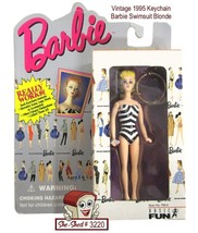 Vintage 1995 Barbie Swimsuit Blonde Keychain Basic Fun for Mattel NRFB - £11.81 GBP