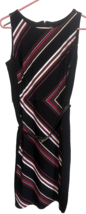 White House Black Market 6 Womens Belt Sleeveless Diagonal Striped Dress - $19.80