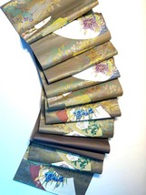 Luxury Japanese Kimono Fabric Silk Sash Belt, Rinpu Flower Pattern Hikig... - $1,941.24 MXN