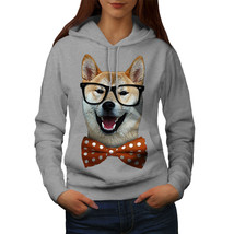 Wellcoda Smart Shiba Inu Dog Womens Hoodie, Sharp Casual Hooded Sweatshirt - £29.52 GBP