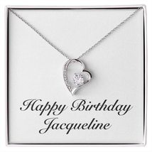 Happy Birthday Jacqueline - Forever Love Necklace Personalized Name - £47.22 GBP
