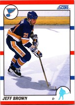 1990 Jeff Brown Score #41 NHL St Louis Blues Hockey Card - £1.80 GBP