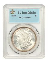 1880 $1 PCGS MS66 ex: D.L. Hansen - £2,603.84 GBP