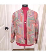 Vintage Kay Cosserat jacket women&#39;s size 12-14 herringbone metallic colo... - $37.00