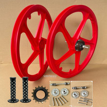 BMX Bicycle 20&quot; PVC Sport Rim Complete (RED) Wheelset-Hub SeT- Freewheel... - £57.04 GBP