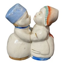 Vintage One Piece Hugging Dancing Dutch Girl &amp; Boy Salt &amp; Pepper Shaker ... - $9.89