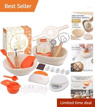 Complete Sourdough Bread Baking Supplies: Banneton Baskets &amp; Measuring T... - $67.27