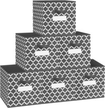 Homyfort 11X11 Fabric Storage Cubes Bin Foldable Baskets, Set Of 6 (Grey). - £28.70 GBP