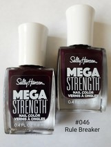 Sally Hansen Mega Strength Nail Color &quot;Rule Breaker&quot; #046 (Lot Of 2) ~ New!!! - £8.30 GBP