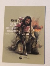 Rogue One Trading Card Star Wars #PF9 Baze - $1.97