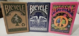 3 Different BICYCLE Playing Card Decks NEW/SEALED 2008, 9, 10 - £26.75 GBP