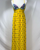 Calypso St. Barth Silk Beaded Bodice Long Maxi Sleeveless Dress Straps Princess - £59.94 GBP
