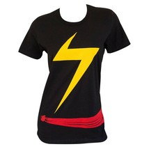 Ms. Marvel Women&#39;s Costume Standard T-Shirt Black - £16.88 GBP