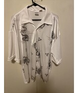 Vintage Ancre Blanc Chemise Hommes Taille XL 90s Rave Disco Dance USA Dr... - $1,175.49 MXN