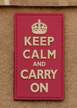 3D Pvc Keep Calm And Carry On Patch Navy Seal Afghanistan Uksf British Army - £6.01 GBP