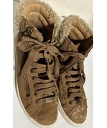 UGG Sz10Womens Olive Chestnut Leather High Top Lace Sneaker W/ Water Mar... - €30,18 EUR