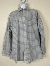 Jos A Bank Signature Men Size XL Gray Check Wrinkle Free Button Up Shirt - £6.67 GBP